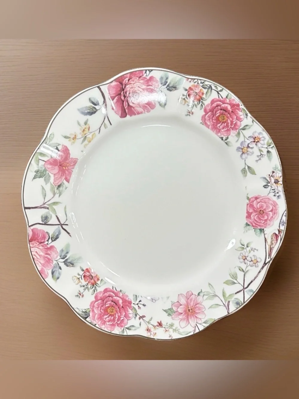 Grace’s Teaware 2- Dinner plates, NEW Floral Porcelain Dinner Plates Pink Rose